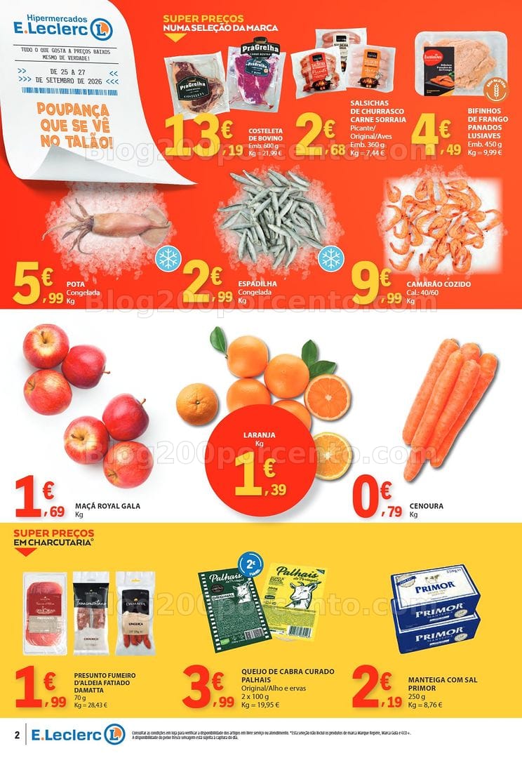 Antevisão Folheto E-LECLERC Promoções Fim de Semana - 25 a 27 setembro